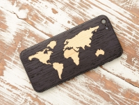 Чехол для iPhone 5/5S Carved Ebony World Map Inlay